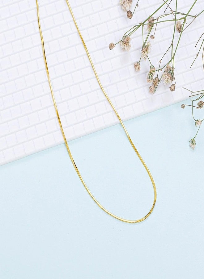 ZAVYA 925 Sterling Silver Subtle Elegance Gold Plated 20-Inch Women's Chain | Gift for Women and Girls | With Certificate of Authenticity and 925 Hallmark - Image 2