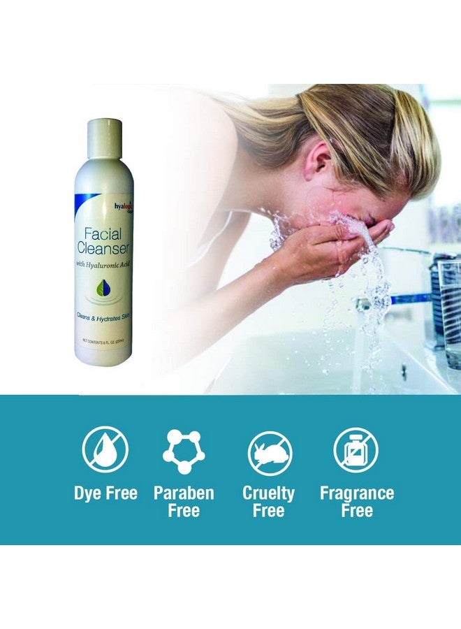 Hyalogic HA Face Wash, Hyaluronic Acid Facial Cleanser - Moisturizing, Paraben-Free Daily Face Scrub with Bentonite Clay - Get Youthful, Glowing Skin Naturally! (8 oz.) by Hyalogic - Image 3