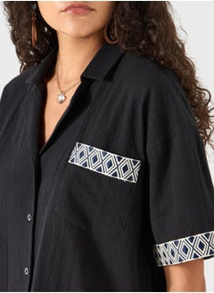 2Xtremz Textured Camp Collar Top  - Image 3