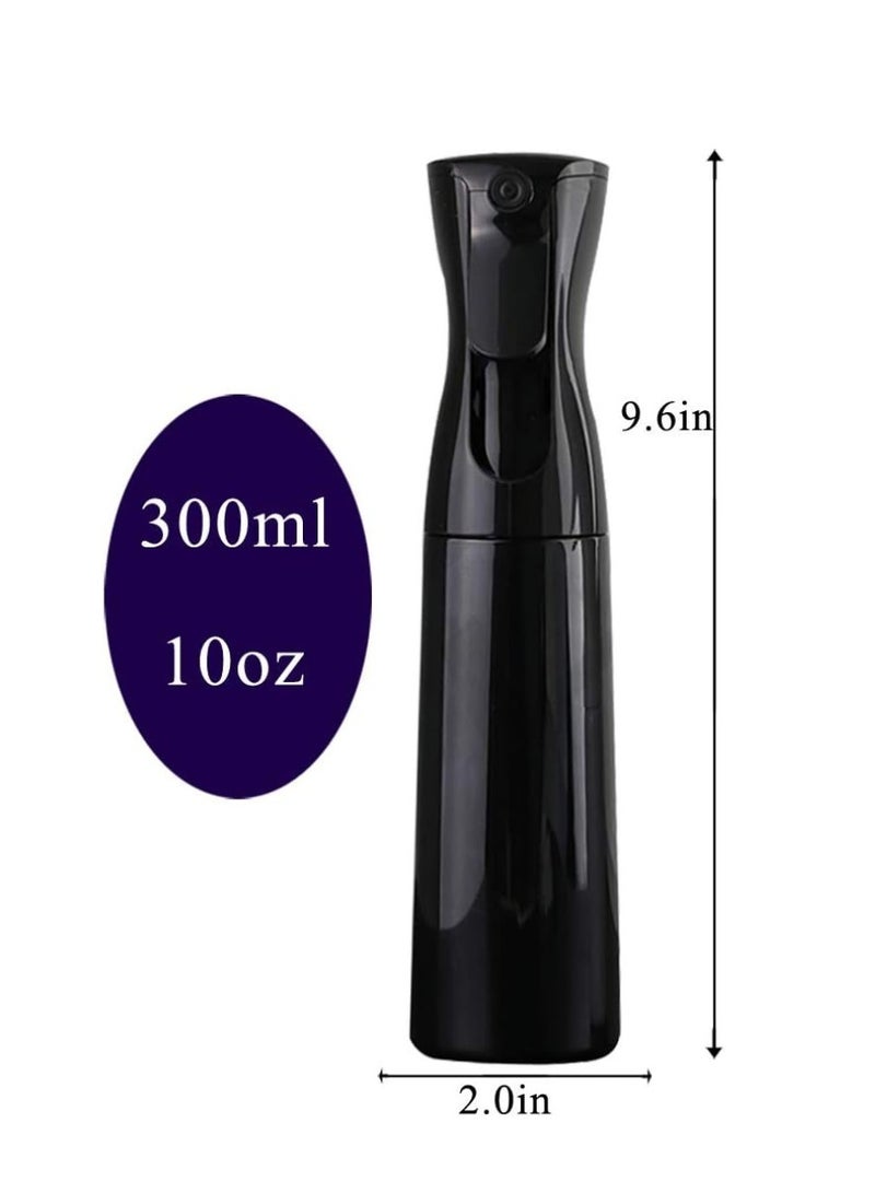 تي نيوفون زجاجة رذاذ شعر - رذاذ مائي فائق النعومة مستمر لتصفيف الشعر والتنظيف والعناية بالنباتات والرش والعناية بالبشرة (أسود، 10.1 أونصة) - Image 3