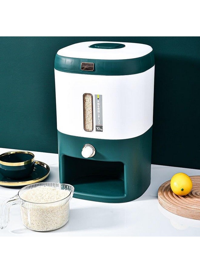 Matiko Matiko 10 Kg Rice Dispenser Airtight Kitchen Food Storage Container With Measuring Cup- Moisture Proof And Insect Proof Cereal Dispenser (silver 10kg rice dispenser) - Image 5
