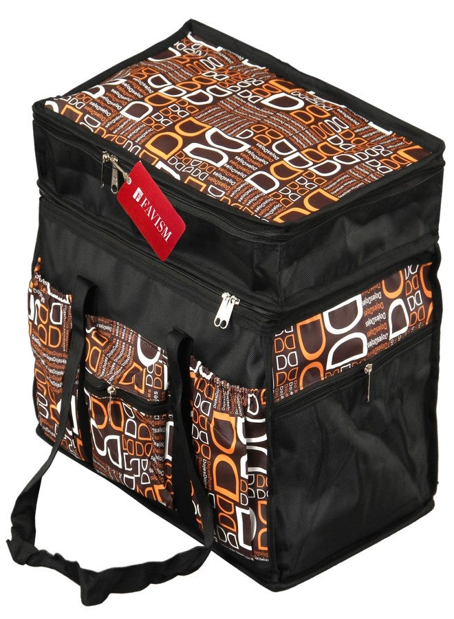 FAVISM Designer Water Resistant Luggage Travel Bag/Storage Bag/Home Organizer Bag or Duffle Bag - Brown - Image 1