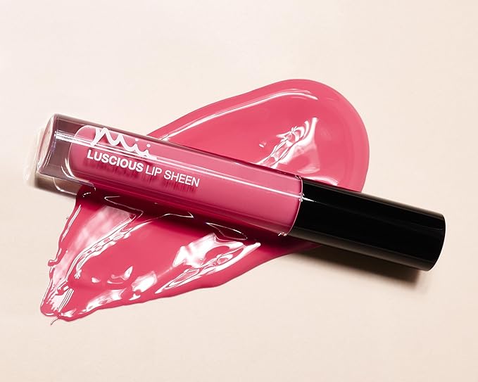 Mii Mii Cosmetics Luscious Lip Sheen Lip Gloss Nourishing Lip Gloss Full Colour Coverage Endless Glossy Shine Blush Nude with Pink Shimmer Minx - Image 3