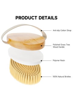 Metene Dry Brushing Body Brush, Exfoliating Body Scrubbers, Natural Bristles For Dry Skin, Improve Circulation, Stop Ingrown Hairs, Reduce Acne And Cellulite  - Image 4