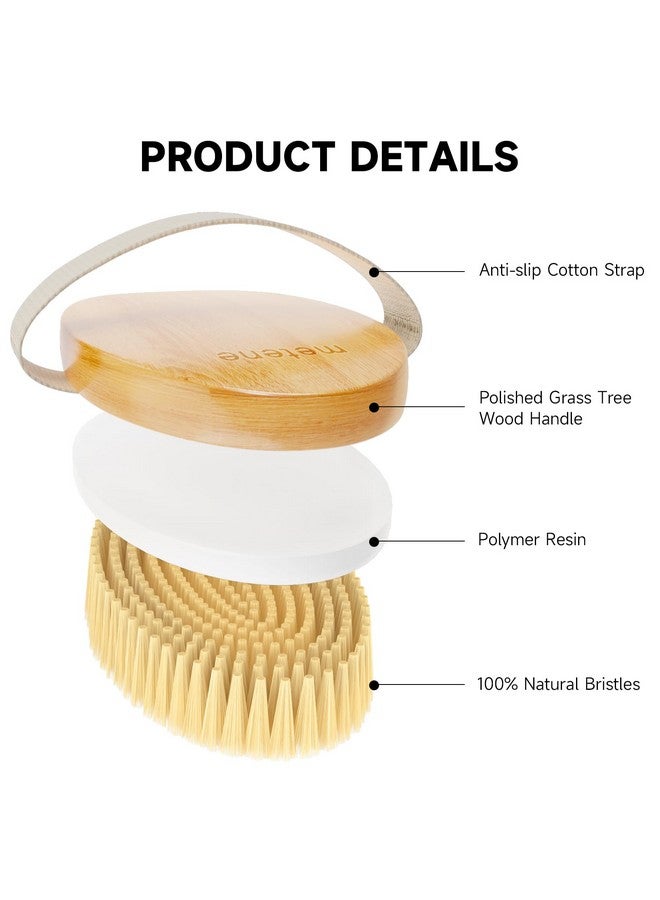 Metene Dry Brushing Body Brush, Exfoliating Body Scrubbers, Natural Bristles For Dry Skin, Improve Circulation, Stop Ingrown Hairs, Reduce Acne And Cellulite - Image 4