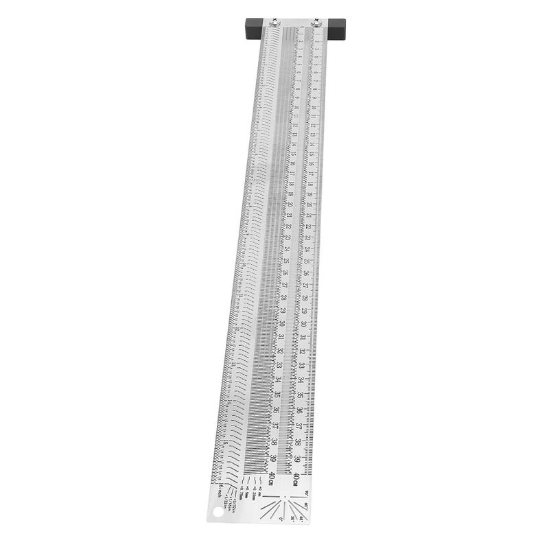 16 Inch Stainless Steel T Square Ruler with Engraved Lines for Woodworking Metalworking - Image 3