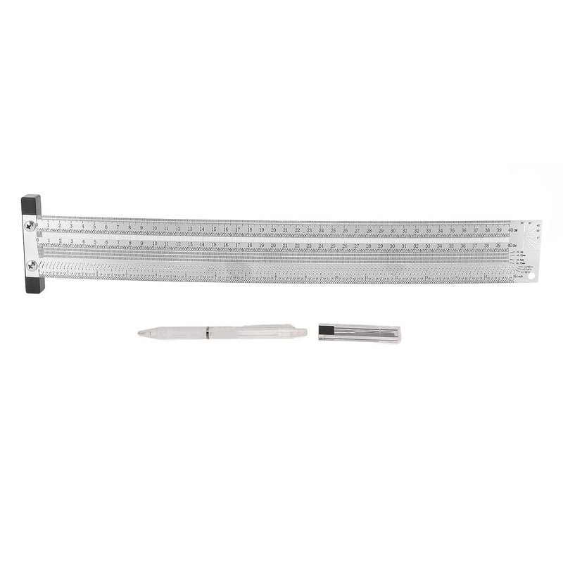 16 Inch Stainless Steel T Square Ruler with Engraved Lines for Woodworking Metalworking - Image 1