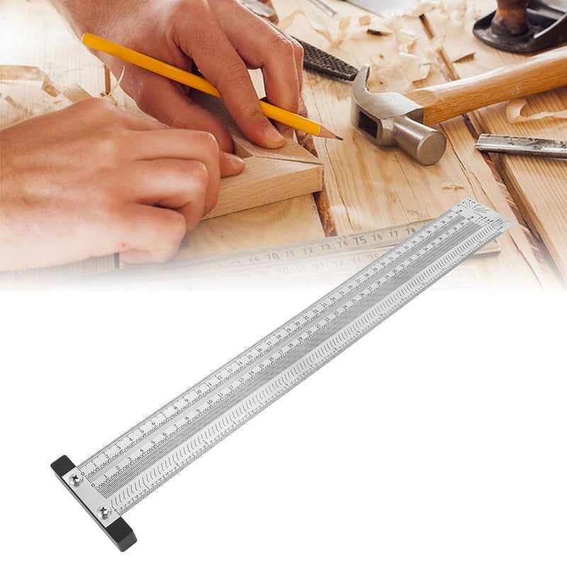 16 Inch Stainless Steel T Square Ruler with Engraved Lines for Woodworking Metalworking - Image 5