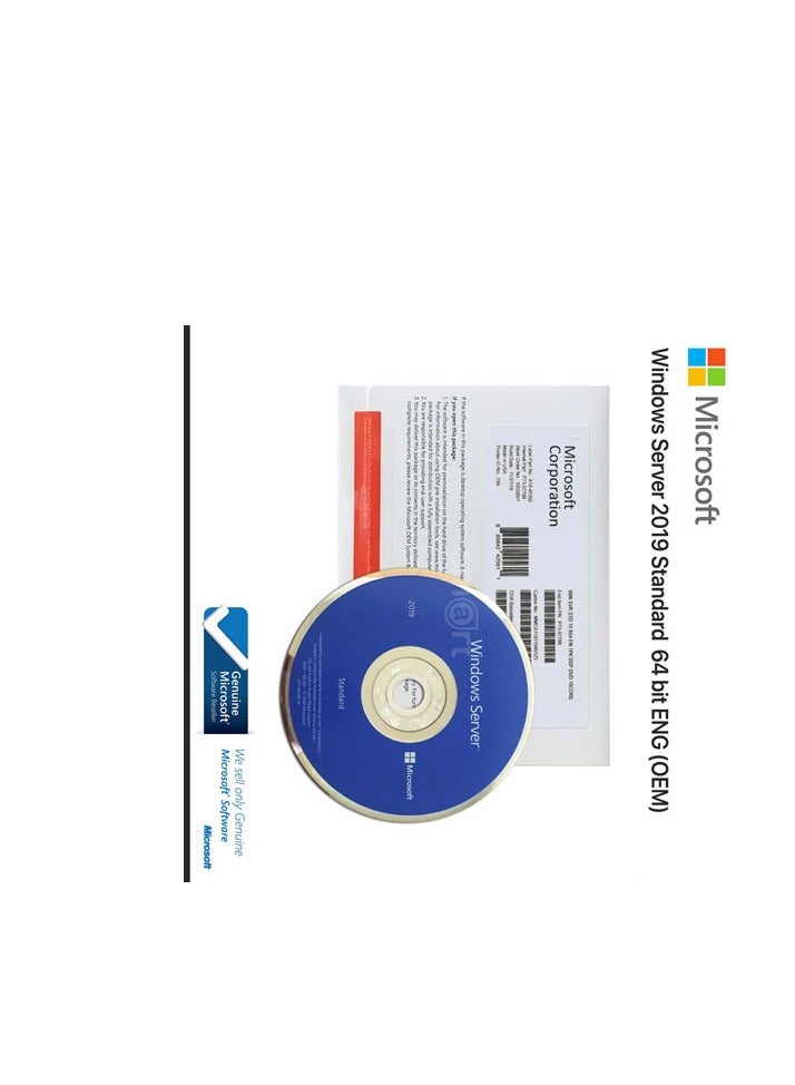 Microsoft Microsoft Windows Server 2019 Standard Edition x64 English 16 Core DVD ОЕМ  - Image 1
