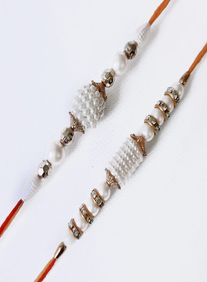 Picrazee Raksha Bandhan Combo of 2 Designer Multicolor Rakhis for Brother with Roli Tilak bottle Set in Beautiful Cushion & Zipper Pouch Packing. (Combo4) - Image 5