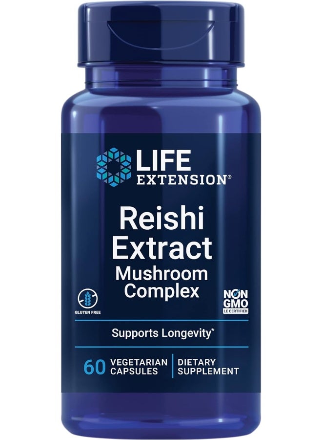 Life Extension Reishi Extract Mushroom Complex 60 Vegetarian Capsules - Image 1