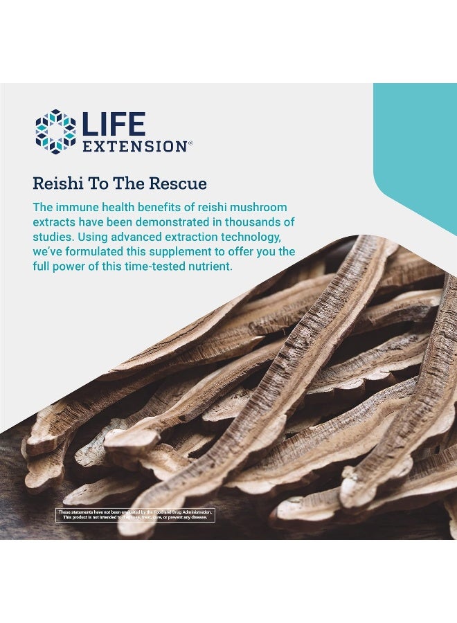 Life Extension Reishi Extract Mushroom Complex 60 Vegetarian Capsules - Image 4