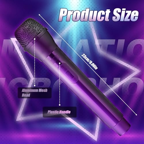 Exclaith 8 Pack Fake Microphone Prop Bulk Fun Stage Mics Toy Pretend Plastic Microphone Toy for Karaoke Halloween Stage Costume Favors Birthday Party Simulate Speech Practice - Image 5