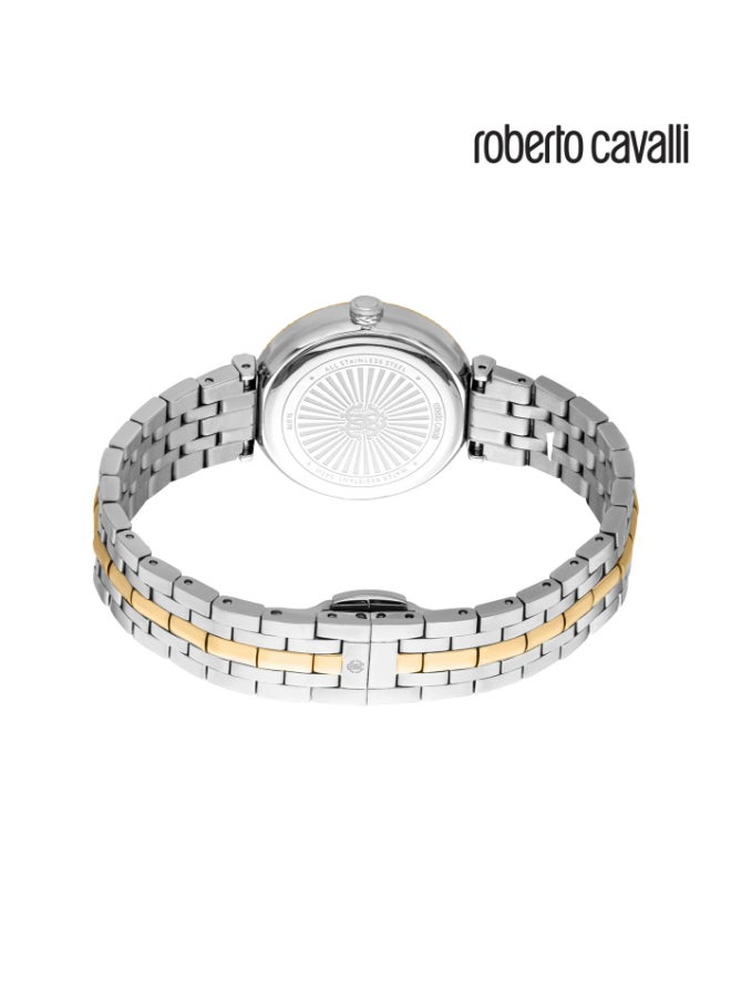 roberto cavalli - ساعة يد نسائية أنالوج من الفولاذ المقاوم للصدأ RC5L078M0065 SET - 24 مم - Image 1
