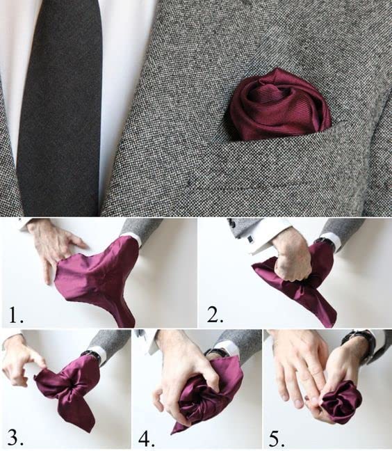 Young Arrow Satin Pocket Square for Men | Wedding Handkerchief for Suits, Blazers & Tuxedo | Men's Pocket Square Combo (Pack of 12) - Image 3