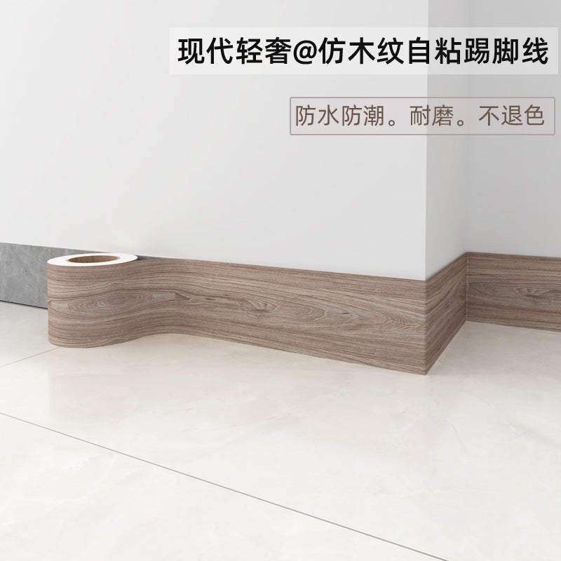 Daifa Thickened Self-Adhesive Skirting Line Wall Stickers Wood Pattern Stickers Paper Window Door Frame Side Bag Stickers Decorative Furniture Innovation Stickers - Image 2