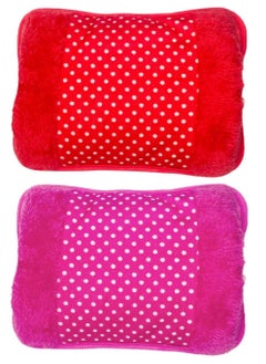 Prime by javaudan Electric Hot Water Bag For Body Pain Hot Water Bottle Set with Cover Small Hot Water Bottle Back Neck Waist Legs Children Baby Adult The Best Winter Gifts Bundle Offer 2 Pcs  - Image 1