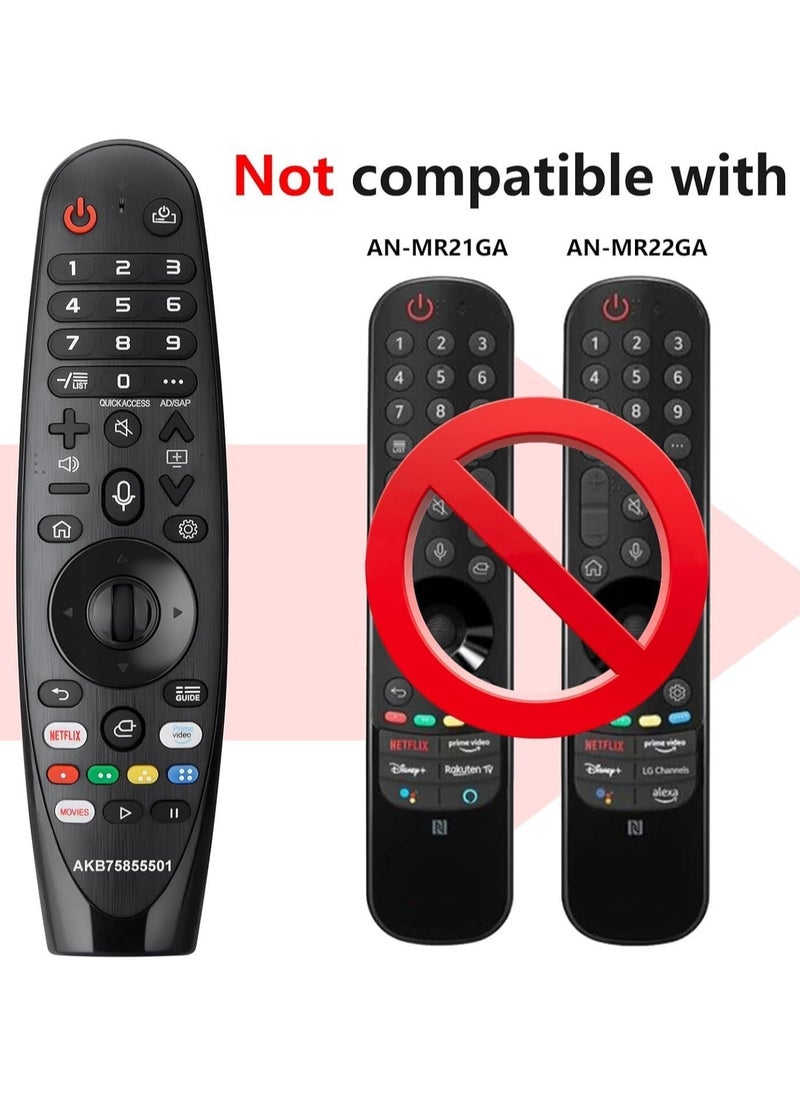 Voice Magic Remote AKB75855501 for LG AN-MR20GA AN-MR19BA Smart TV Magic Remote Replacement, with Pointer Function - Image 3