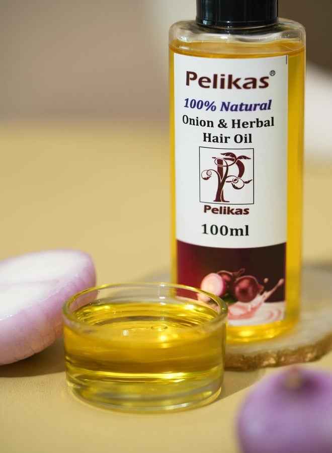 Pelikas Onion Hair Oil Natural Harble Advansed Hair Growth and Anti-HairFall Control with Nourishes Scalp & Stimulates Roots,Reduces Hairfall & Breakage,Repairs Damaged Hair,Boosts Hair Thickness For Men & Women Onion hair oil 100ml - Image 4