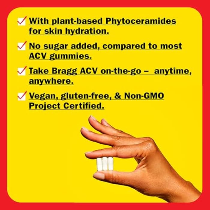 Bragg Renew Apple Cider Vinegar Capsules with Phytoceramides - 90 Capsules - Maintains Healthy Skin and Promotes Hydration - Image 3