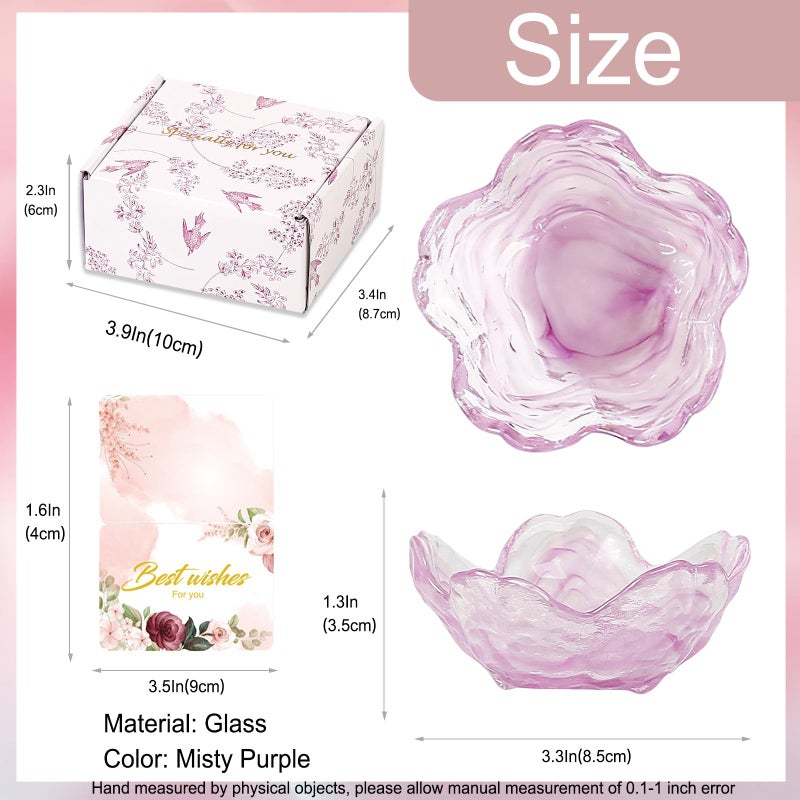 Binoster Flower Jewelry Dish Ring Holder Jewelry Tray Cute Vanity Organizer Room Decor Aesthetic Nightstand Bathroom Bedroom Decor Trinket Dish Small Valentine's Friendship Christmas Birthday Gifts for Women - Image 5