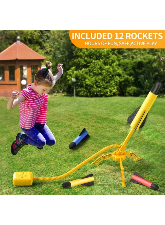 TEMI Rocket Launcher For Kids, 12 Foam Rockets And Launcher Pad, Launch Up To 100+Ft, Kids Outdoor Toys, Birthday Gift Toys For Kids Boys Girls Age 3 4 5 6 + Years Old - Image 4