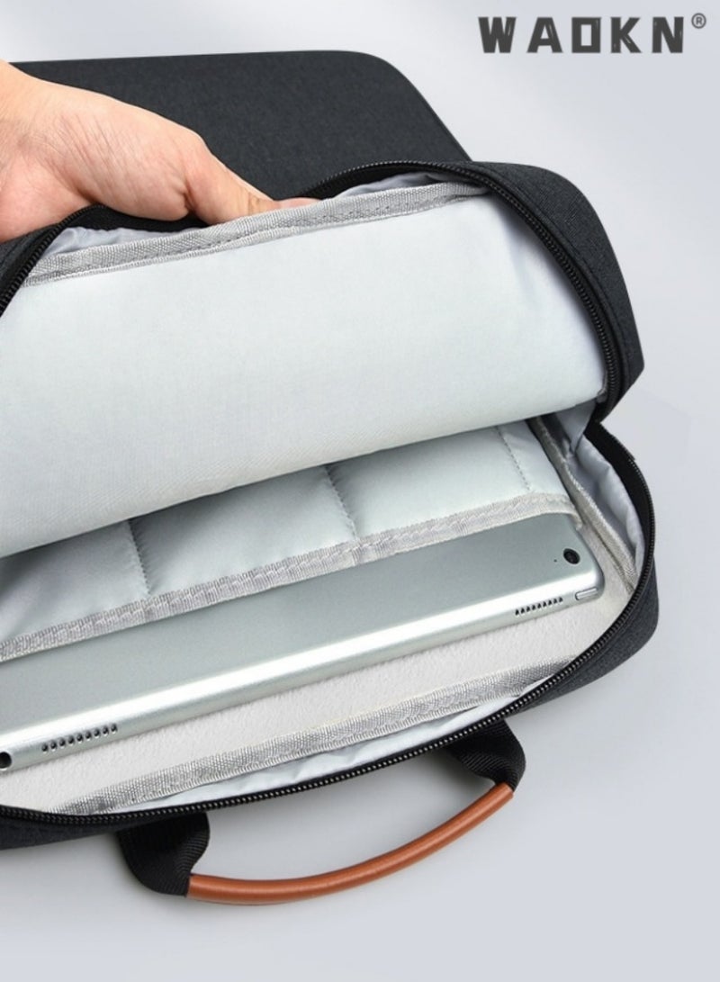 WAOKN IPad storage bag, tablet bag, 12.9-inch 13 inch laptop, shoulder bag, crossbody bag, black handbag  - Image 2