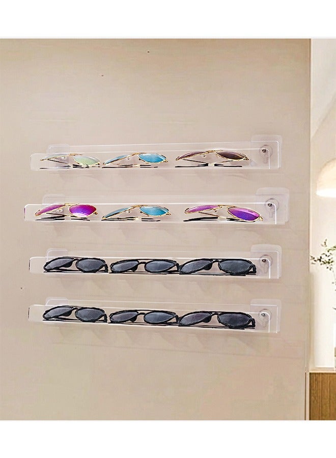 HOOPZOZA 2PCS Multi-Purpose Acrylic Floating Wall Shelf Organizer Wall Hanging Shelf Adhesive Clear Bathroom  Storage Shelves Floating Shelves Wall Mounted Acrylic Shelves Book Floating Display Shelf Organizer for Home Kitchen Bathroom - Image 4