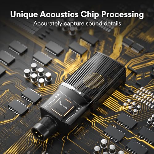 MAONO XLR Condenser Microphone with 34mm Large Diaphragm, Professional Cardioid Studio Mic for Podcasting, Recording, Streaming, Vocals, Voice Over, Music, ASMR(PM500) - Image 4