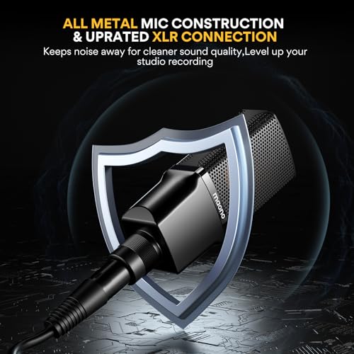 MAONO XLR Condenser Microphone with 34mm Large Diaphragm, Professional Cardioid Studio Mic for Podcasting, Recording, Streaming, Vocals, Voice Over, Music, ASMR(PM500) - Image 5