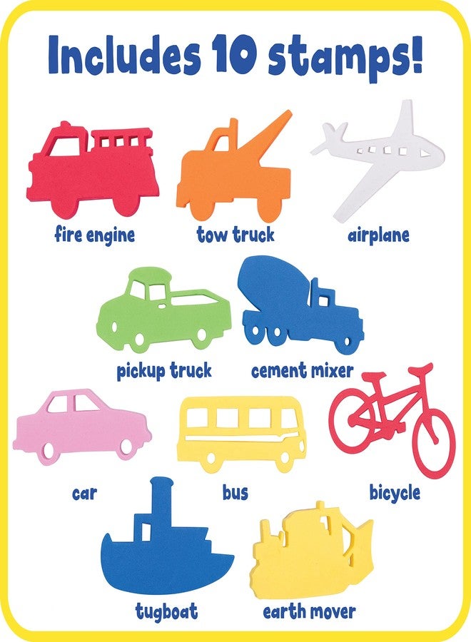 READY 2 LEARN Giant Stampers - Transportation Vehicles - Set 1 - Set of 10 - Easy to Hold Foam Stamps for Kids - Arts and Crafts Stamps for Displays, Posters, Signs and DIY Projects - Image 3