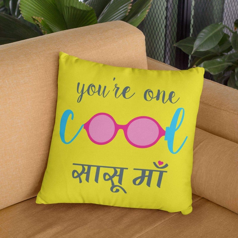 YaYa Cafe YaYa cafe for MotherinLaw One Cool SasuMaa Cushion Cover 16x16 inches  - Image 1