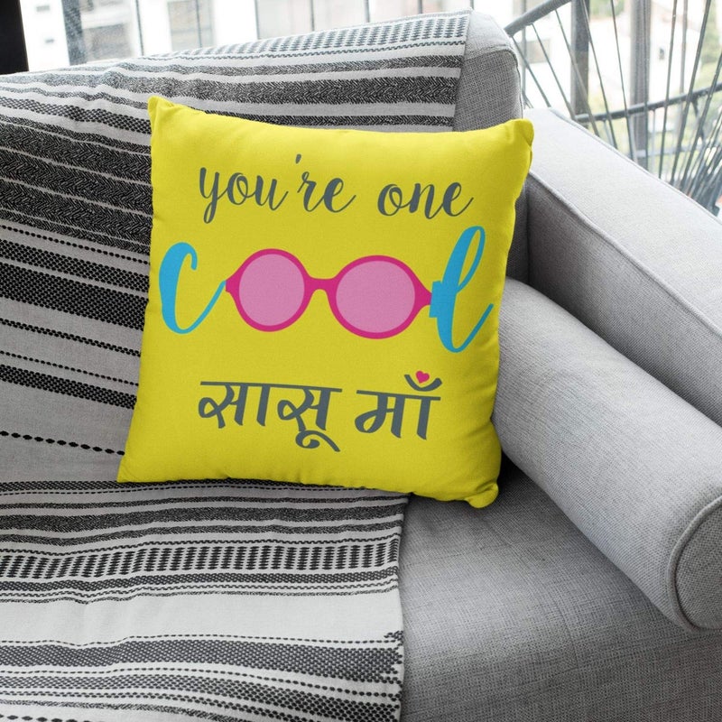 YaYa Cafe YaYa cafe for MotherinLaw One Cool SasuMaa Cushion Cover 16x16 inches  - Image 2