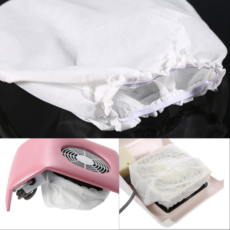 Nail Art Vacuum Bags 80G Non-Woven Fabric Reusable Dust Collection Bags With Super Wider Elastic Band - Dust Proof For Nail Salon Dust Collection - Image 2