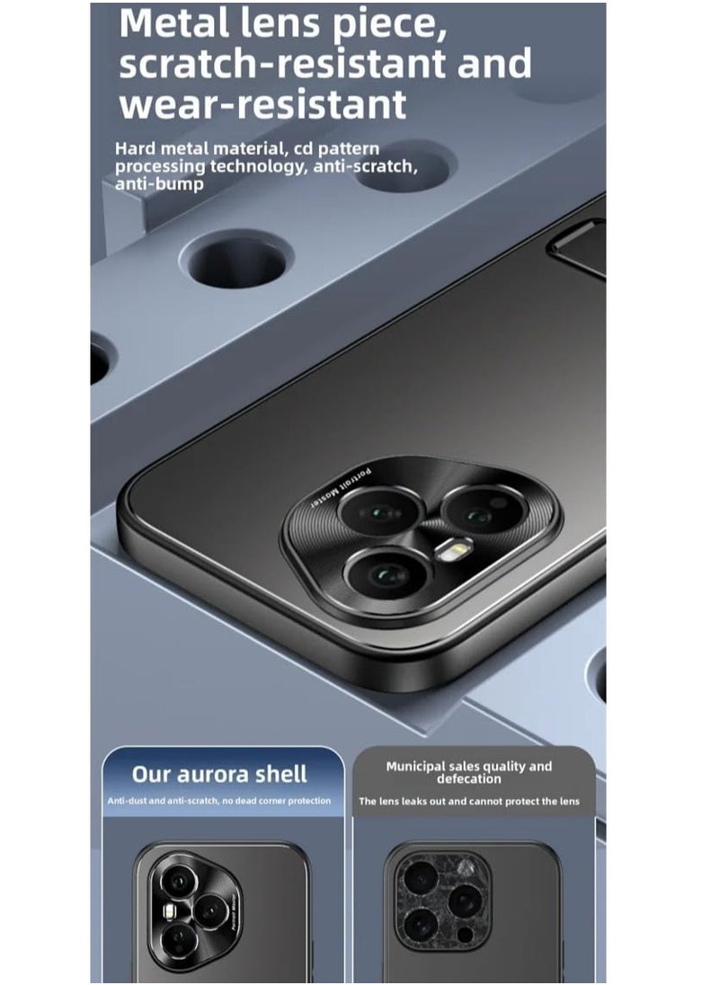 General Case Compatible with Honor 400 Pro 5G Metal Matte Case Camera Lens Protection Shockproof Slim Phone Case Cover with Hidden Stand  - Image 3