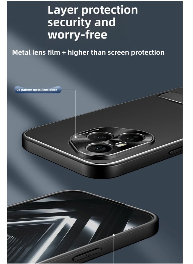 General Case Compatible with Honor 400 Pro 5G Metal Matte Case Camera Lens Protection Shockproof Slim Phone Case Cover with Hidden Stand  - Image 4