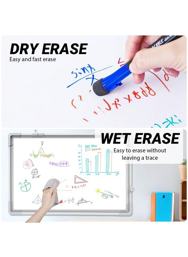 JR.WHITE Magnetic Dry Erase Markers Fine Point Tip, 12 Colors White Board Marker With Eraser Cap, Low Odor Whiteboard Thin For Kids Teachers Office School Supplies - Image 2