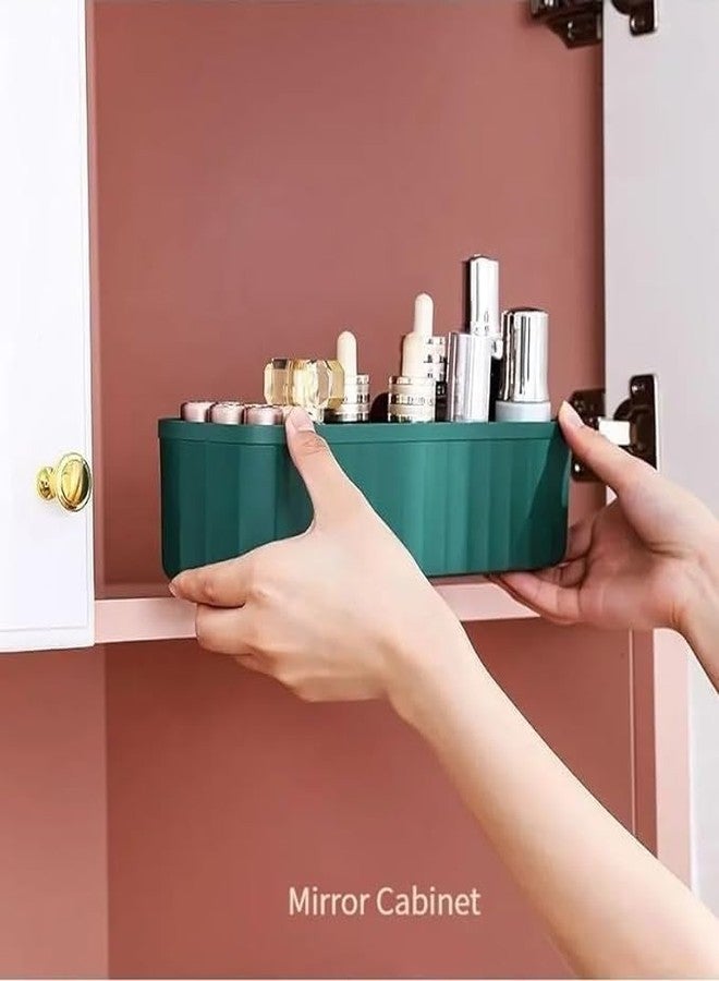 TOCINGO Drawer Organizer Set of 4, 5 Grid Plastic Storage Boxes for Socks, Underwear, Bras, Cosmetics & Accessories, Closet & Wardrobe Drawer Divider, Stackable Multicolor Organisers - Image 2