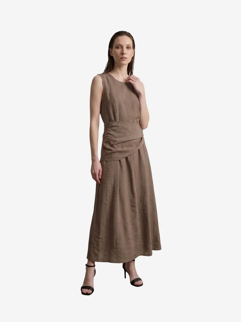 ماي فاشن MY FASHION Sleeveless A-Line Midi Dress