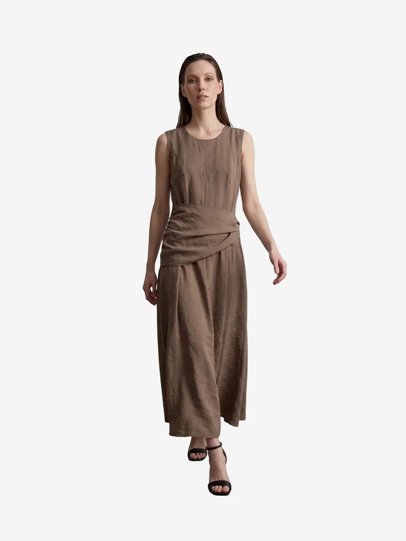 ماي فاشن MY FASHION Sleeveless A-Line Midi Dress