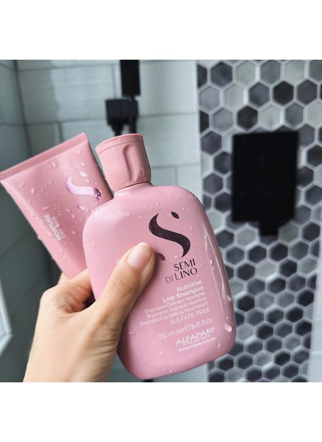 ALFAPARF MILANO ALFAPARF MILANO Semi Di Lino Moisture Nutritive Low Shampoo - Sulfate Free Shampoo for Color Treated Hair - Moisturizing Hair Shampoo for Dry Hair - Paraben & Paraffin-Free (250 ml / 8.45 Fl. Oz)  - Image 5