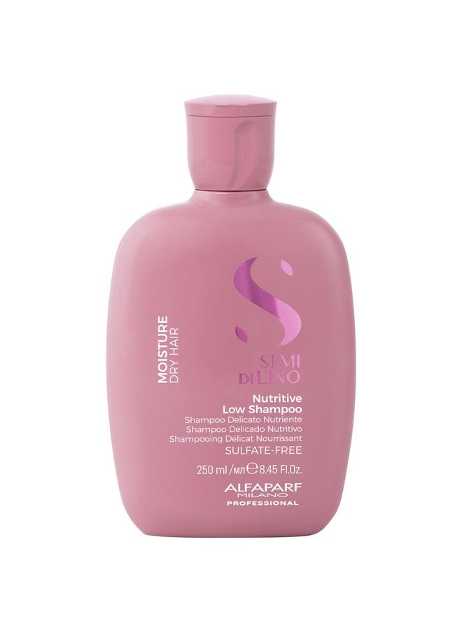 ALFAPARF MILANO ALFAPARF MILANO Semi Di Lino Moisture Nutritive Low Shampoo - Sulfate Free Shampoo for Color Treated Hair - Moisturizing Hair Shampoo for Dry Hair - Paraben & Paraffin-Free (250 ml / 8.45 Fl. Oz)  - Image 1