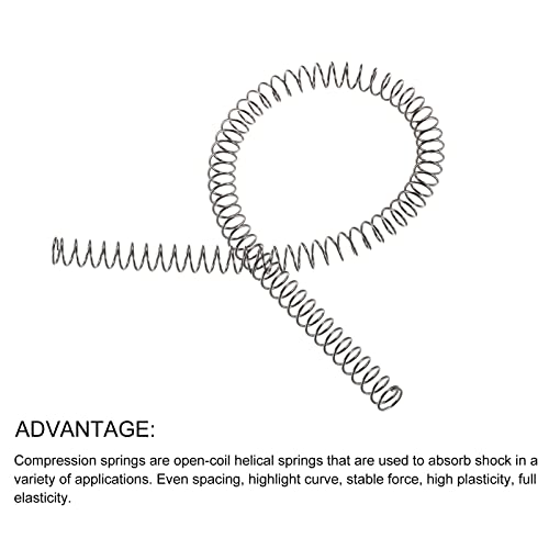 METALLIXITY Compression Springs (1x8mm OD,305mm Free Length) 2Pcs, 304 Stainless Steel Extension Spring - for Shop Home Repairs, DIY Projects, Silver Tone - Image 5