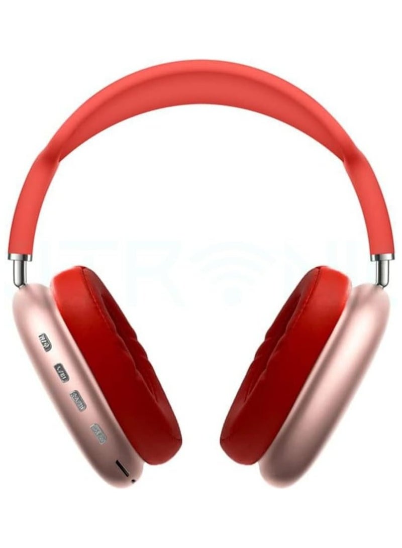 BSNL P9 Bluetooth Over-Ear Headphones Red  - Image 3