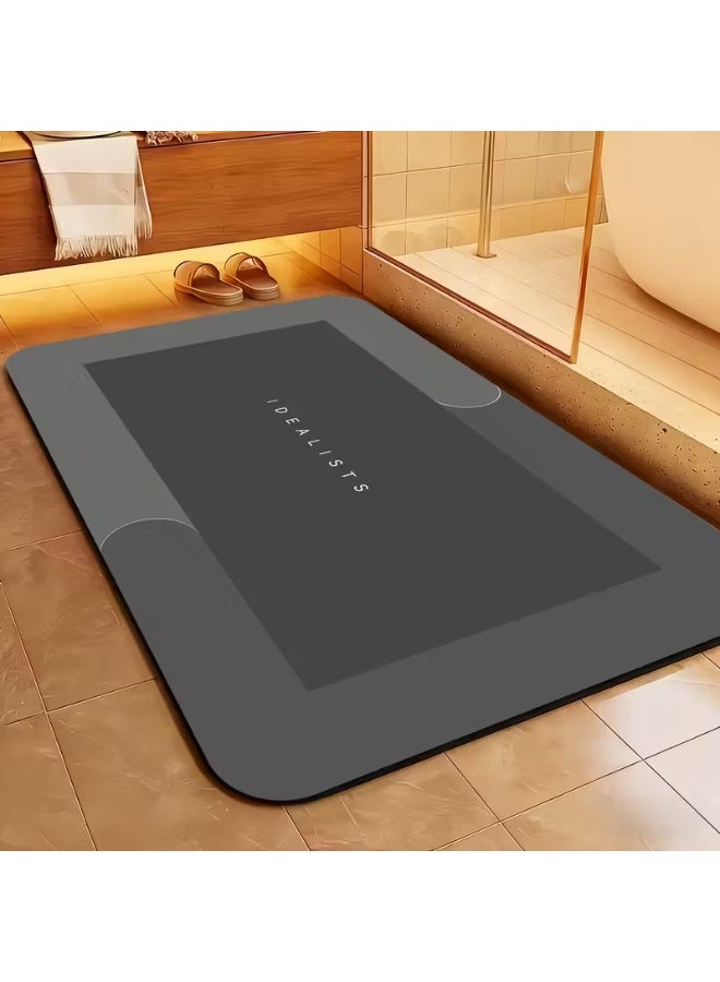 سجادة حمام فائقة الامتصاص وسريعة الجفاف – مضادة للانزلاق ومريحة للقدمين – تصميم عصري أنيق – مقاس 40×60 سم (قد يختلف اللون) - Image 1