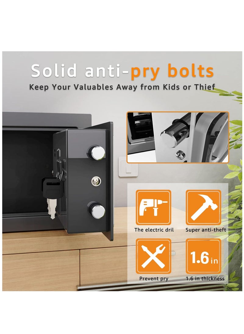 Arabest Security Safe - Digital Safe Electronic Steel Lock Box with Keypad to Protect Money, Jewelry, Passports for Home, Business or Travel, Black  - Image 2