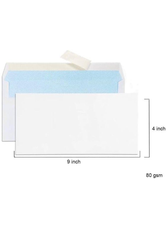 MARKQ [Pack of 3500] White Envelopes, [4” x 9"] Peel & Seal Mailing Envelope [80gsm] for Posting Home Office and Ecommerce - Image 3