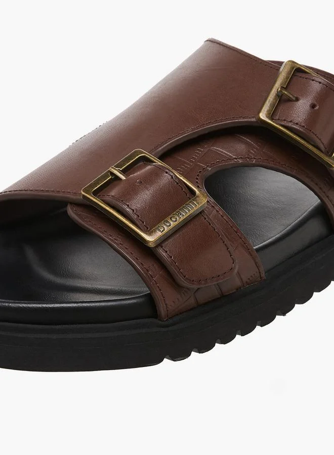 DUCHINI BROWN Men Textured Comfort Sandals for Men | Best Price UAE