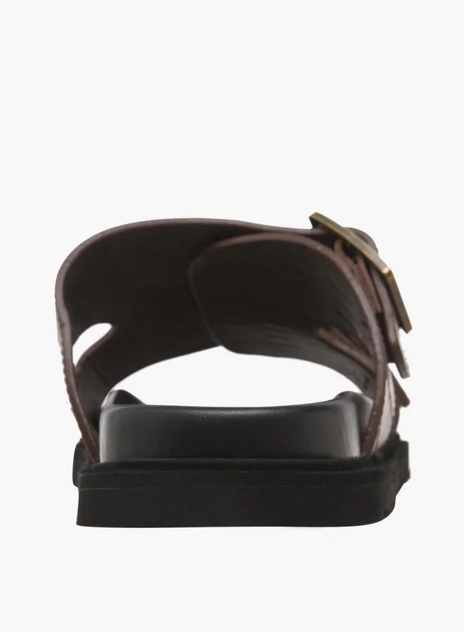DUCHINI BROWN Men Textured Comfort Sandals for Men | Best Price UAE