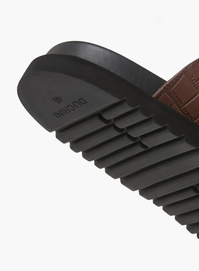 DUCHINI BROWN Men Textured Comfort Sandals for Men | Best Price UAE